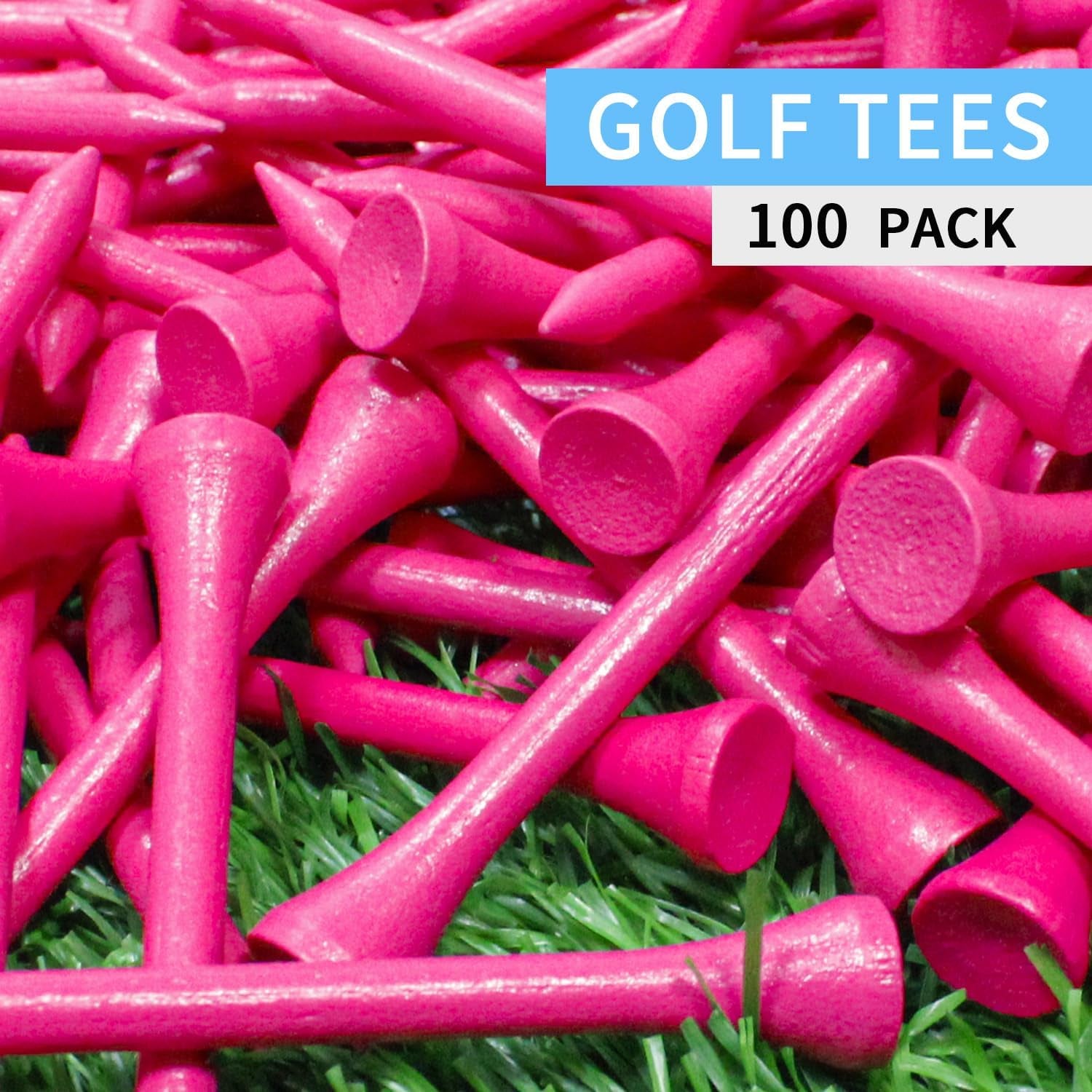 Bamboo Golf Tees Wood|Professional Multiple Colors Golf Tees 3-1/4,2-3/4,2-1/8 Inch Pack of 50/100|Golf Tee in Package